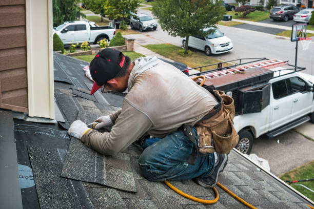 Professional Flat Roof Repair technician working in Three Oaks, MI